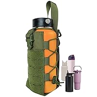 Tactical Water Bottle Pouch, Molle Water Bottle Holder, Black/Brown/Green Water Bottle Bag for Outdoor Sports