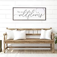 NATVVA Canvas Wall Art Print You Belong Among The Wildflowers Poster Canvas Painting Artwork for Baby Room Over Bed Decor Kids Gift Unframed