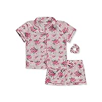 Girls' 2-Piece Flower Coat Style Pajamas Set