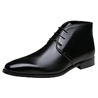 Jousen Leather Boots for Men Dress Classic Mens Boots Polish Retro Ankle Chukka boots mens