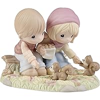 Precious Moments Couples Figurine | I’m Nuts About You Bisque Porcelain Figurine | Gift for Wife, Girlfriend | Nature Lover | Birthday, Hand-Painted