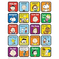 Eureka Peanuts Motivational Stickers for Kids and Teachers, Multicolor, 120 Pieces