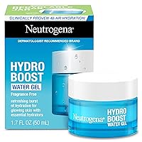 Hydro Boost Fragrance Free Face Moisturizer with Hyaluronic Acid for Dry Skin, Water Gel Moisturizer For a Refreshing Burst of Hydration & Glowing Skin, Non-Comedogenic, 1.7 oz