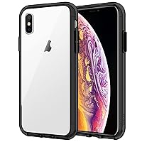 JETech Case for iPhone Xs and iPhone X 5.8-Inch, Shockproof Phone Bumper Cover, Anti-Scratch Clear Back (Black)