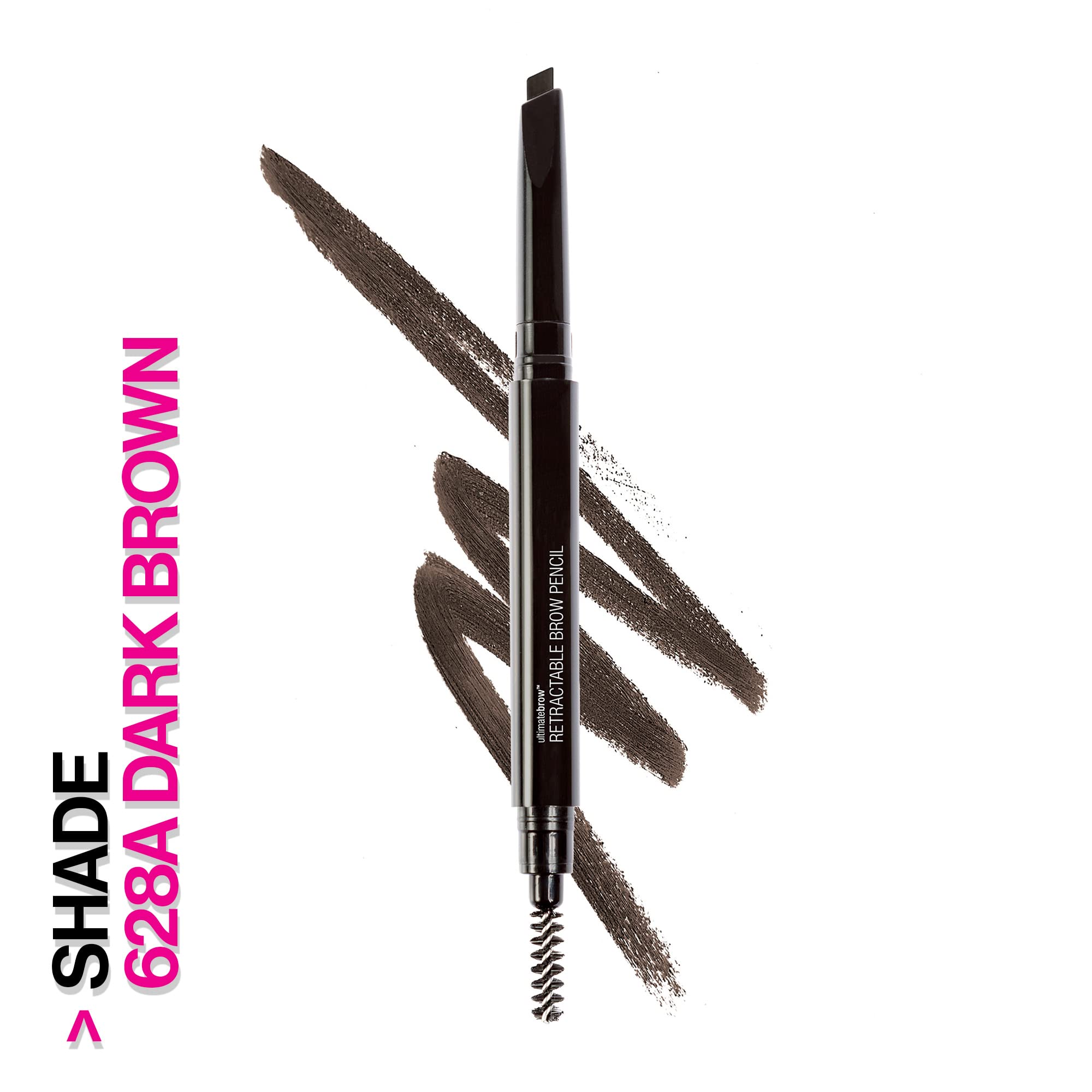 Wet n Wild Ultimate Eyebrow Retractable Definer Pencil, Medium Brown, Dual-Sided Brow Brush, Fine Tip, Shapes, Defines, Fills Brow Makeup