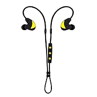BC06 Bluetooth Headphones, Best Wireless Earbuds Waterproof Sports Earphones with Mic HD Stereo Sweatproof Earbuds, 8 Hours Noise Cancelling Headset for Gym, Running, Outdoor (Yellow)