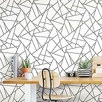 RoomMates RMK11267WP Black Fracture Peel and Stick Wallpaper
