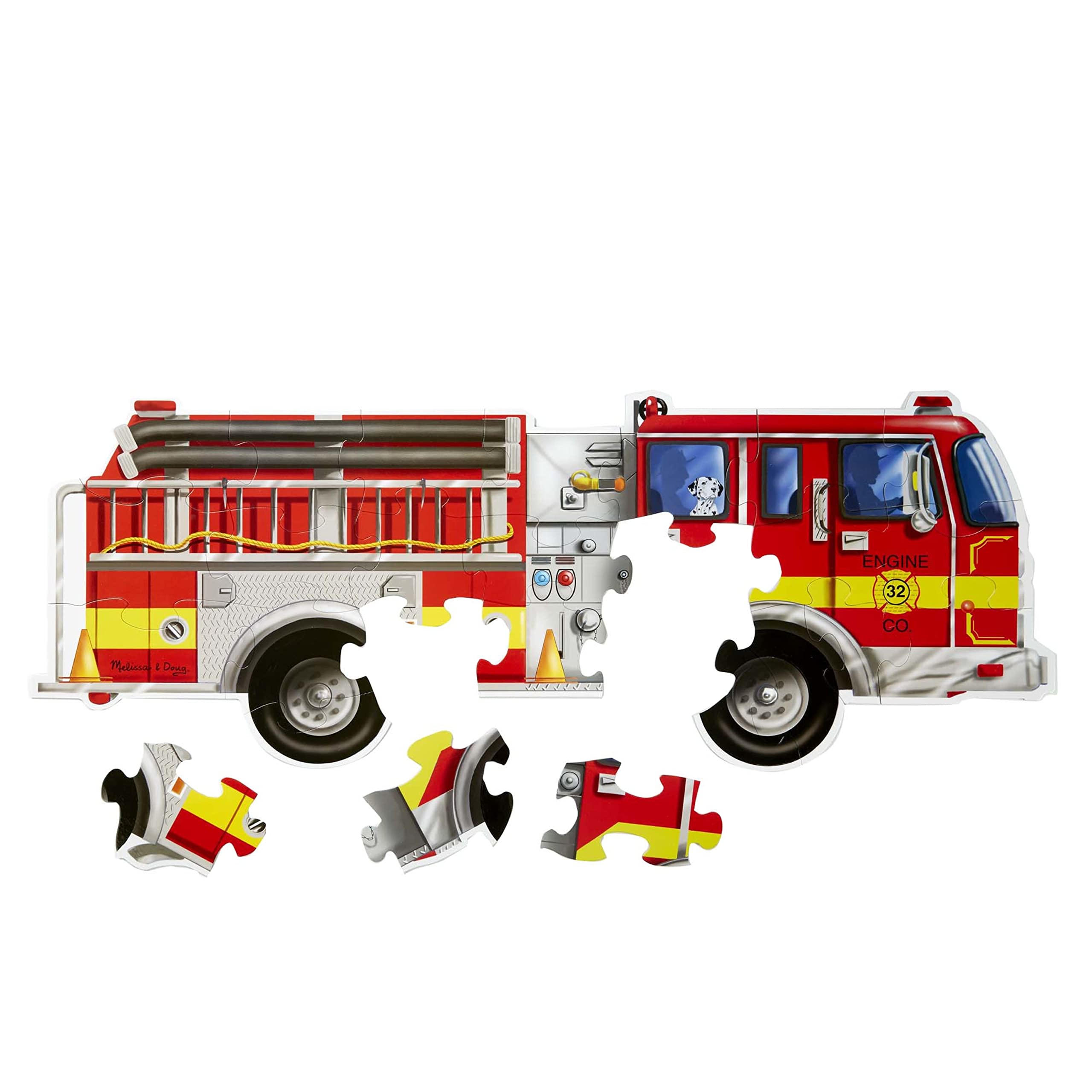 Melissa & Doug Fire Truck Jumbo Jigsaw Floor Puzzle (24 pcs, 4 feet long)