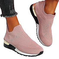 YAOJIWANG Women's Slip On Trainers, Lightweight, Breathable Mesh Running Shoes, Sports Shoes, Comfortable Cushioned Air Shoes, Trainers, Sports Shoes, Training Shoes, Walking, Leisure Shoes, Jogging