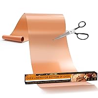 UBeesize 75inch roll Large Copper Oven Liners for Bottom of Oven BPA and PFOA Free,Thick Heavy Duty Non Stick Teflon Oven Mats for Electric, Gas, Toaster，Convection, Microwave Ovens and Grills