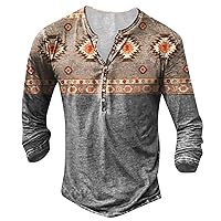 Mens Fashion Casual Pullover Tops Loose 3d Digital Print Long Sleeve V Neck Tshirt Retro Large Size Sweatshirt