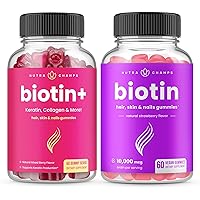 NutraChamps Biotin+ & Biotin. The Complete Duo for Hair, Skin and Nails.