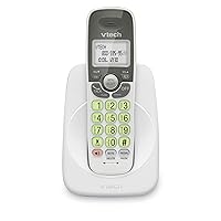 [New] VTech VG131 DECT 6.0 Cordless Phone - Bluetooth Connection, Blue-White Display, Big Buttons, Full Duplex Speakerphone, Caller ID,Easy Wall Mount, 1000ft Range (White/Grey)