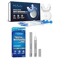 MySmile 1Pcs Teeth Whitening LED Light - 3 Pcs Teeth Whitening Gel - 2Pcs Tooth Whitening Pen - 10 Min Non-Sensitive Fast Teeth Whitener - Restores Your Gleaming White Smile