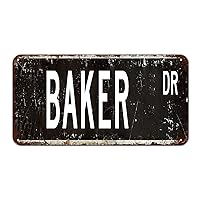 Baker Sign Baker Gift Baker Decor Baker Metal Sign Custom Street Sign Retro Shabby Chic Wall Art Wall Hanger Home Decor Wall Decorations