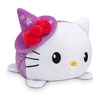 TeeTurtle - The Officially Licensed Original Sanrio Plushie - Witch + Bat Hello Kitty - Cute Sensory Fidget Stuffed Animals That Show Your Mood - Perfect for Halloween!
