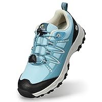 UOVO Boys Girls Hiking Shoes Kids Waterproof Running Trail Fashion Sneakers Breathable Lightweight Non-Slip Outdoor Walking Sports Shoe(Little/Big Kids)