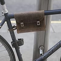 Frame Satchel Bag for Bicycle Genuine Leather Antique Brown Bike Bag S-FRA-RAW