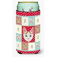 Caroline's Treasures CK5122TBC Japanese Bobtail Cat Love Tall Boy Hugger, Red Can Cooler Sleeve Hugger Machine Washable Drink Sleeve Hugger Collapsible Insulator Beverage Insulated Holder