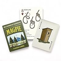 One Deck of Waterproof Wilderness Survival Playing Cards for Camping, Hiking, & Outdoor Adventures by Magpie Cards
