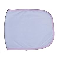 Bambini 1025P 2-Ply Terry Burp Cloth White with Pink Trim