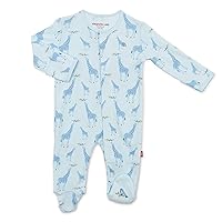 Magnetic Me Footie Pajamas - 100% Organic Cotton Baby Pajamas - Quick Magnetic Fastener Sleeper for Baby Boy and Girl