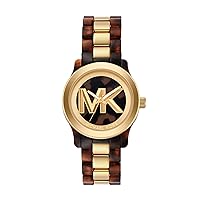 Michael Kors Runway Women's Watch, Stainless Steel Watch for Women with Steel, Ceramic or Silicone Band