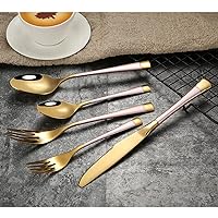 Pink Flatware Silverware Set for 12 With Colored Handles,60 Piece Modern Stainless Steel Gold Cutlery Set,Elegant Tableware Set Dinner Forks Table Knives for Party Wedding Christmas Dinner UKBYN