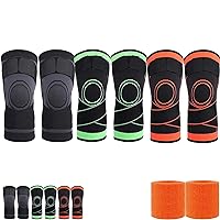 Hutena Rodillera Pro, Hutena Knee Support Pro, Knee Compression Sleeve For Women Men, Professional Knee Brace With Patella Gel Pad & Side Stabilizers, For Running, Fitness (3pcs, X-Large)