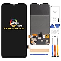 for Motorola Moto One Zoom Screen Replacement XT2010 XT2010-1 LCD Display Touch Digitizer Full Assembly Repair Kits,with Tools