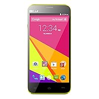 BLU Dash 5.0+ 1.3 GHz Quad Core 4.4KK HSPA+ with 5MP Camera Unlocked Smartphone - Retail Packaging - Yellow