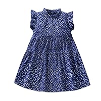 HOMAGIC2WE Toddler Girls Dress Kids Short Sleeve Casual Cotton Basic Tunic Shirt Playwear Dresses