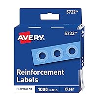 Avery Self-Adhesive Hole Reinforcement Stickers, 1/4