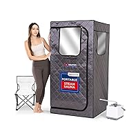 Full Size Portable Steam Sauna, Personal Home Spa with 3L 1000W Steam Generator, Remote Control, Folding Chair, Home Sauna Tent for Gym, Yoga, Pilates, Hot Tub