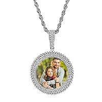 shumei Picture Necklace Personalized Photo Pendant for Men Pendant Gift customized Necklaces for Women Memory Medallion Pendant Dog Tag Necklace Hip Hop Jewelry