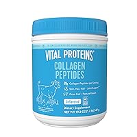 Collagen Peptides Powder, Promotes Hair, Nail, Skin, Bone and Joint Health, Zero Sugar, Unflavored 19.3 OZ