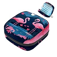 Flamingo Rainforest Makeup Bag, Cosmetic Bag, Portable Toiletry Bag for Women and Girls,