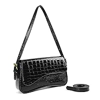 Valleycomfy Small Crocodile Handbag Classic Retro Crossbody Bag Shoulder Bag Y2K Style Trendy Purse