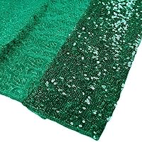 RCZ DÉCOR Emerald Green Glitz Sequin Drape - 10' x 52