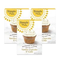 Almond Flour Baking Mix, Vanilla Cupcake & Cake Mix - Gluten Free, Plant Based, Paleo Friendly, 11.5 Ounce (Pack of 3)