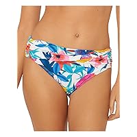 Bleu Rod Beattie Womens Swim Floral Foldover Bikini Bottom Blue 10