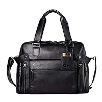 Men's leather bag briefcase large waterproof retro business travel messenger bag