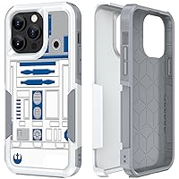 Phone Case for iPhone 15 Pro Max, R2D2 Astromech Droid Robot Pattern Shock-Absorption Hard PC and Inner Silicone Hybrid Dual Layer Armor Defender Case for iPhone 15 Pro Max