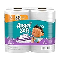 Angel Soft Toilet Paper with Fresh Lavender Scented Tube, 8 Mega Rolls = 32 Regular Rolls, Soft and Strong Toilet Tissue