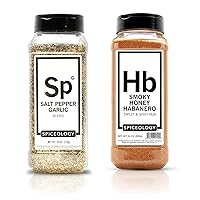 Spiceology - Salt Pepper Garlic (SPG) and Smoky Honey Habanero Bundle - All Purpose Seasoning and BBQ Rubs and Spices for Grilling Steak, Chicken, Pork and Hamburgers