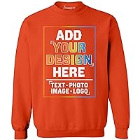 TEEAMORE Custom Crewneck Sweatshirt Add Your Own Design Personalized Text for Men Women