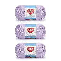 Red Heart Soft Baby Steps Lavender Yarn - 3 Pack of 141g/5oz - Acrylic - 4 Medium (Worsted) - 256 Yards - Knitting, Crocheting & Crafts