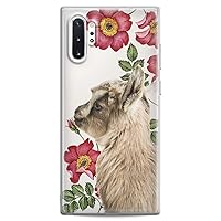 Case Compatible with Samsung S23 S22 Plus S21 FE Ultra S20+ S10 Note 20 5G S10e S9 Cute Clear Floral Phone Print Baby Animals Teen Cute Girl Goat Flexible Silicone Slim fit Pet Kawaii Design