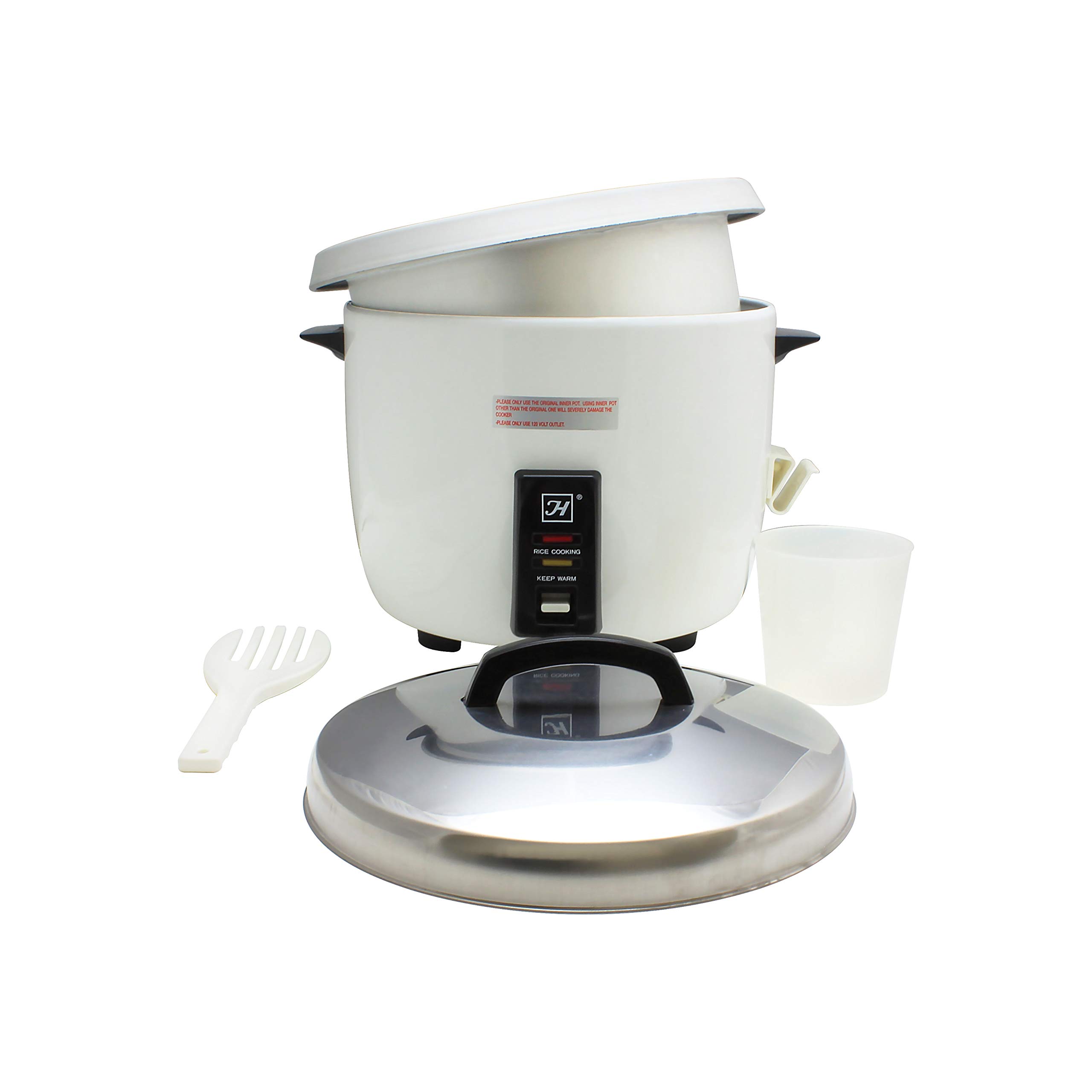 Thunder Group SEJ50000 30-Cup (Uncooked) 60-Cup (Cooked) Rice Cooker/Warmer, White