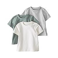 little planet by carter's Unisex Baby 3-Pack Tops Made with Organic Cotton